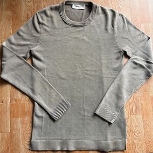 Buck Mason Sweater 100% Cotton Crewneck Olive Green Mens Extra Small